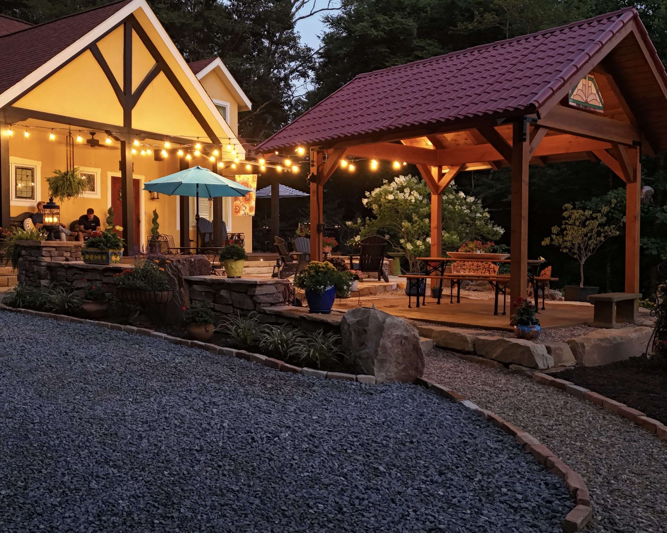 Custom hardscaping project by Laughter Family Hardscapes showcasing landscaping design in Asheville, NC.