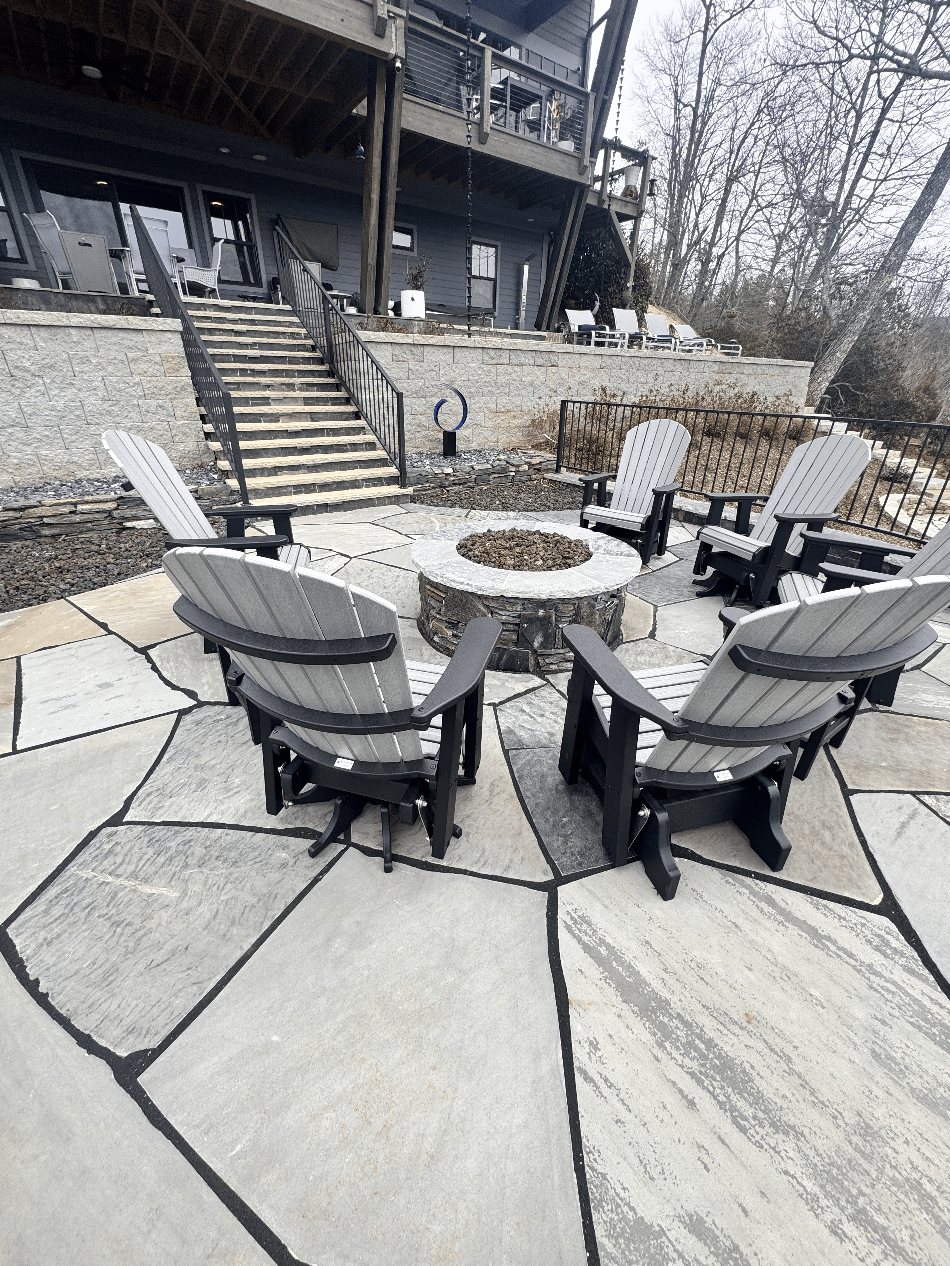 Custom hardscaping design by Laughter Family Hardscapes in Asheville, showcasing quality landscaping work.